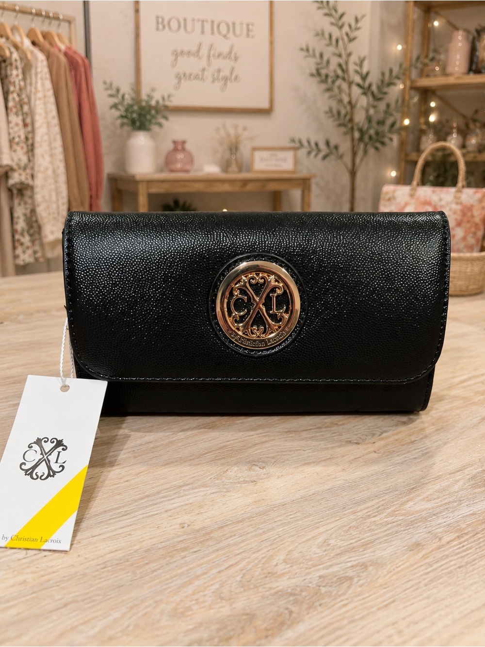 Christian Lacroix CXL Bali Caviar Wristlet NWT
